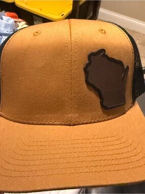 Othr Brown and Black Trucker Hat with State Patch